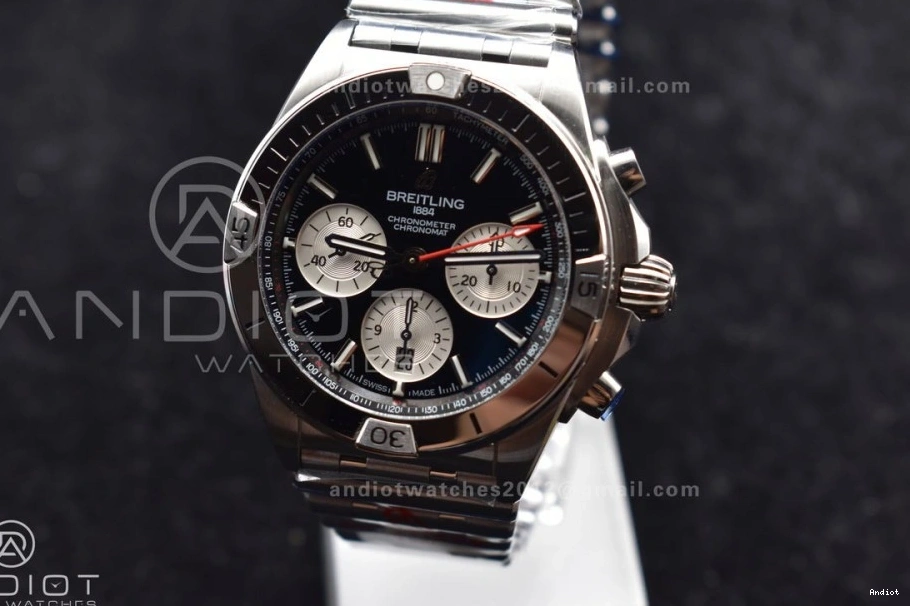 Chronomat 1:1 Black SS Bracelet A7750 42mm Edition B01 Dial Best BLSF on SS 0404